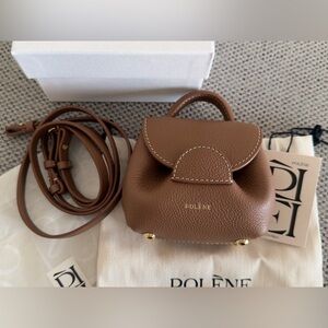 Polène Mini Bag in Brown Leather